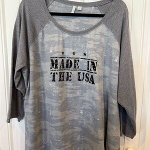 Cato Grey Camouflage Raglan Sweatshirt